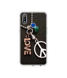 Amazon Brand - Solimo Designer Love and Peace UV Printed Soft Back Case Mobile Cover for Realme 3 Pro