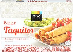 365 Everyday Value, Beef Taquitos, 1.5 oz, 10 ct, (Frozen)