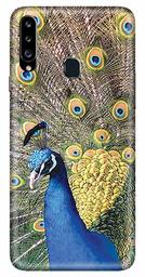 Amazon Brand - Solimo Designer Peacock Design 3D Printed Hard Back Case Mobile Cover for Samsung Galaxy A20s