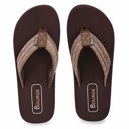 Bourge Men's Canton-28 Brown Flip Flops-6 UK (40 EU) (7 US) (Canton-28-06)