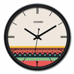 Amazon Brand - Solimo 12-inch Wall Clock - Aztec (Silent Movement)