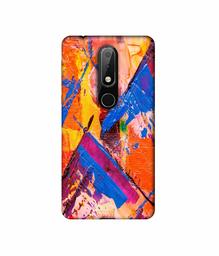 Amazon Brand - Solimo Designer Barfi Shape Multicolor Texture 3D Printed Hard Back Case Mobile Cover for Nokia 6.1 Plus