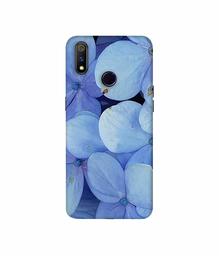 Amazon Brand - Solimo Designer Light Blue Flower Photography 3D Printed Hard Back Case Mobile Cover for Realme 3 Pro