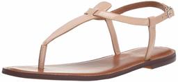 206 Collective Cameron Flat Thong Sandal, Pelle Verniciata Color Carne, 37,5