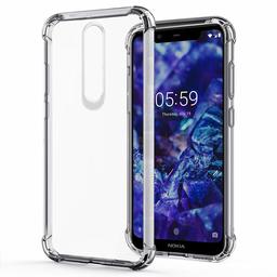 Amazon Brand - Solimo Soft & Flexible Back Phone Case for Nokia 5.1 Plus (Transparent)