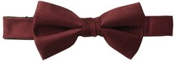 BUTTONED DOWN Men's Classic Silk Pre-Tied Bow Tie, solid wine, One Size