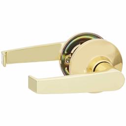 AmazonBasics Passage Door Lever - Hook - Polished Brass