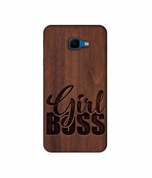 Amazon Brand - Solimo Designer Girl Boss On Wood 3D Printed Hard Back Case Mobile Cover for Samsung Galaxy J4 Core