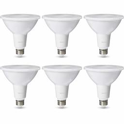 AmazonBasics - foco LED PAR38 (renovada), 90 vatios, Paquete 6, Blanco Suave