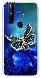 Amazon Brand - Solimo Designer Multicolor Butterfly Flower Design Printed Soft Back Case Mobile Cover for Vivo V15