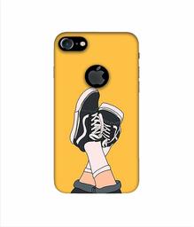 Amazon Brand - Solimo Designer Boy Shoes Pattern 3D Printed Hard Back Case Mobile Cover for Apple iPhone 7 (with Logo Cut)