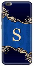 Amazon Brand - Solimo Designer Blue Pattern Alphabet-S 3D Printed Hard Back Case Mobile Cover for Vivo Y66