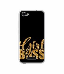 Amazon Brand - Solimo Designer Sparkle Girl Boss UV Printed Soft Back Case Mobile Cover for Lava Z61