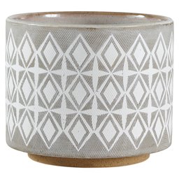 Amazon Brand – Rivet Geometric Ceramic Planter, 6.5