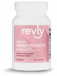 Amazon Brand - Revly One Daily Women's Probiotic, Support Urinary Tract and Vaginal Health, 50 Billion CFU (7 strains), Lactobaccilus and Bifidobacteria blend, 30 Capsules, Satisfaction Guaranteed