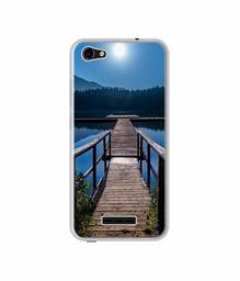 Amazon Brand - Solimo Designer Wooden Beach UV Printed Soft Back Case Mobile Cover for Lava Z61