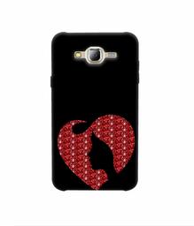 Amazon Brand - Solimo Designer Heart Shape Lady with Glitter 3D Printed Hard Back Case Mobile Cover for Samsung Galaxy J2 (2016)