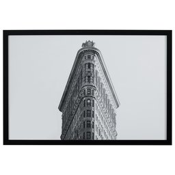 Amazon Brand – Stone & Beam Modern Black and White Photo of Flatiron Building, Black Frame, 38