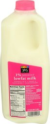 365 Everyday Value, Low Fat 1% Milk, Half Gallon, 64 oz