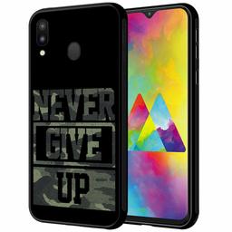 Amazon Brand - Solimo Designer Never Give Up Printed Hard Back Case Mobile Cover for Samsung Galaxy M20