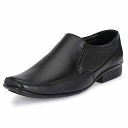 Nubeno Men's Black Leather Formal Shoes-9 UK (43 EU) (7025)