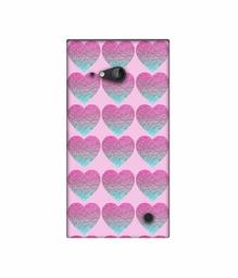 Amazon Brand - Solimo Designer Sparkle Heart Texture 3D Printed Hard Back Case Mobile Cover for Nokia Lumia 730