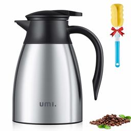 UMI. by Amazon - Caraffa Termica, 1.0 L, in Acciaio Inox 18/10 Termico sotto Vuoto caffè Caraffa