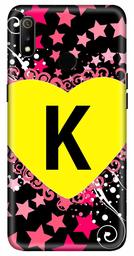 Amazon Brand - Solimo Designer Heart Pattern Alphabet-K 3D Printed Hard Back Case Mobile Cover for Realme 3 / Realme 3i