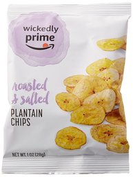 Wickedly Prime Plantain Chips, Roasted & Salted, Snack Pack, 1 Ounce (Pack of 1)