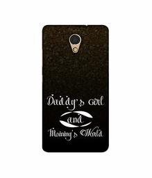 Amazon Brand - Solimo Designer Daddy's Girl and Mummy World 3D Printed Hard Back Case Mobile Cover for Lenovo P2