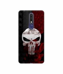 Amazon Brand - Solimo Designer Punisher Skull 3D Printed Hard Back Case Mobile Cover for Nokia 3.1 Plus