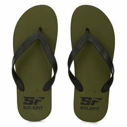 Solefit Men's Olive Slippers-9 UK (43 EU) (SLFT-0082)