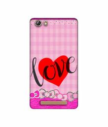 Amazon Brand - Solimo Designer Love Print On Cloth Pattern 3D Printed Hard Back Case Mobile Cover for Gionee Marathon M5 lite