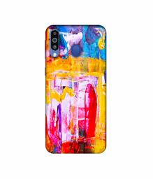 Amazon Brand - Solimo Designer Multicolor Canvas Paint 3D Printed Hard Back Case Mobile Cover for Samsung Galaxy M21