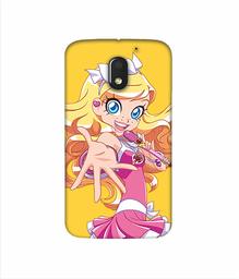 Amazon Brand - Solimo Designer Singing Girl Vector 3D Printed Hard Back Case Mobile Cover for Motorola Moto E (3rd gen)