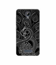 Amazon Brand - Solimo Designer Peacock Feather Pattern 3D Printed Hard Back Case Mobile Cover for Gionee P7 Max