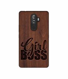 Amazon Brand - Solimo Designer Girl Boss On Wood UV Printed Soft Back Case Mobile Cover for Lenovo K8 Note