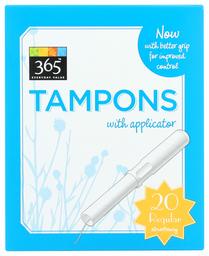 365 Everyday Value, Tampons with Applicator, Regular, 20 ct