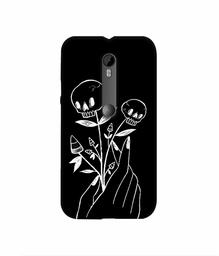 Amazon Brand - Solimo Designer Skull Flower 3D Printed Hard Back Case Mobile Cover for Motorola Moto G 3rd Generation