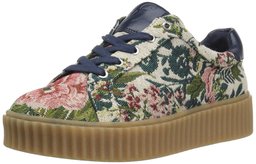 Amazon Brand - The Fix Women's Tanner Creeper Fashion Sneaker, Natural Multi, 7.5 B US