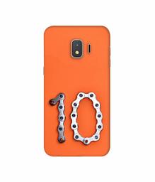 Amazon Brand - Solimo Designer Number Ten 3D Printed Hard Back Case Mobile Cover for Samsung Galaxy J2 Core