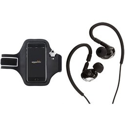 AmazonBasics Combo Sports - Écouteurs Intra-Auriculaires et Brassard pour iPhone 6 et Samsung Galaxy S6