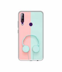 Amazon Brand - Solimo Designer Head Phone UV Printed Soft Back Case Mobile Cover for LG W30 Pro