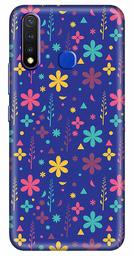 Amazon Brand - Solimo Designer Floral Violet Abstract 3D Printed Hard Back Case Mobile Cover for Vivo Y19 / Vivo U20