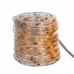 AmazonBasics 210 LED Indoor Outdoor Yellow Rope Light, 20-Foot