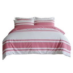 Umi. Essentials 100% cotton Yarn Dyed Duvet Cover Set-Double