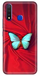 Amazon Brand - Solimo Designer Butterfly Red Pattern Design 3D Printed Hard Back Case Mobile Cover for Vivo Y19 / Vivo U20