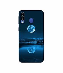 Amazon Brand - Solimo Designer Moon Pattern Print 3D Printed Hard Back Case Mobile Cover for Samsung Galaxy M21