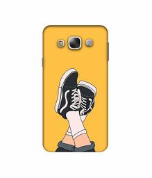 Amazon Brand - Solimo Designer Boy Shoes Pattern 3D Printed Hard Back Case Mobile Cover for Samsung Galaxy E5