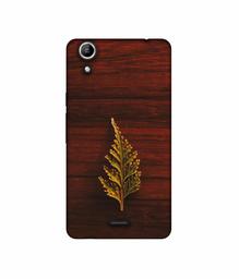 Amazon Brand - Solimo Designer Leaf on Wood 3D Printed Hard Back Case Mobile Cover for Micromax Canvas Selfie 2 Q340